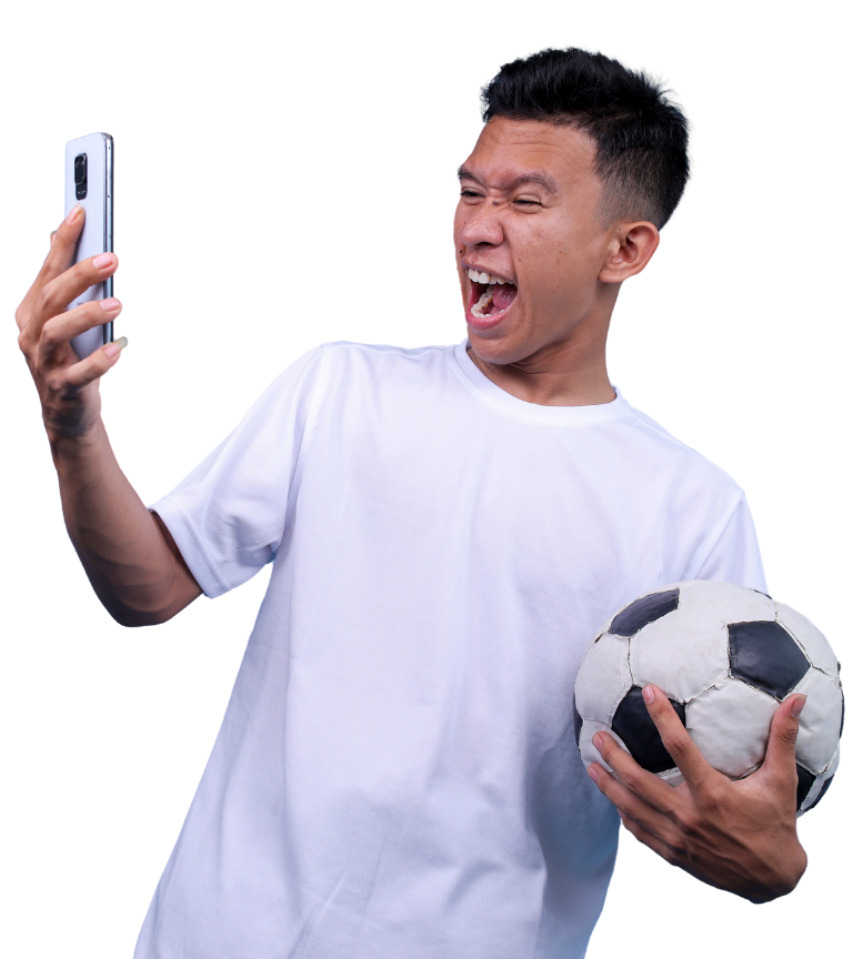 Jogador confirmando presença no rachão pelo app